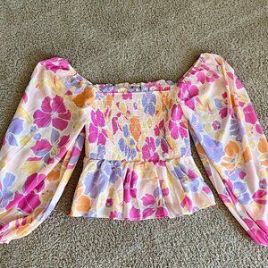 Baltic Born Women's Smocked Top - Pink Multi - Size XL